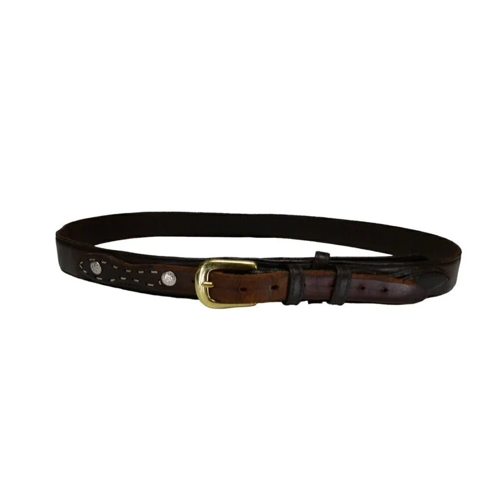 Western Classic Schaefer‎ Outfitters Ranch Wear Leather Belt Brown 41